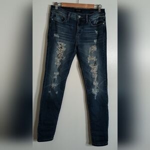 Judy Blue 5 Pockets Thrashed Distressed Skinny Jeans Size 11/30
